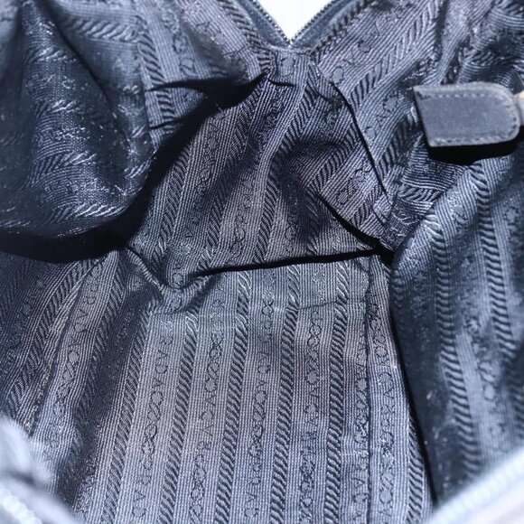 PRADA Beads Fringe Tote Bag Nylon Black Silver Auth bs30470 - Picture 13 of 16